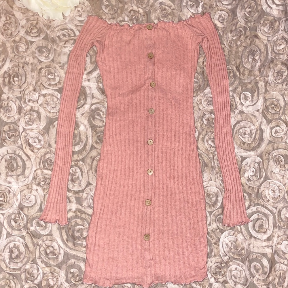 Off the shoulder ruched mini dress